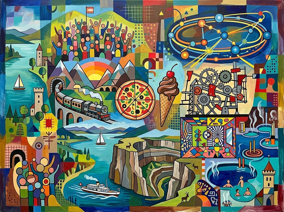 Schweiz 2024 im Stil von Klee